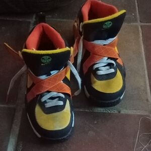 Nike Kids Sneakers - Black, Yellow, Orange Accents